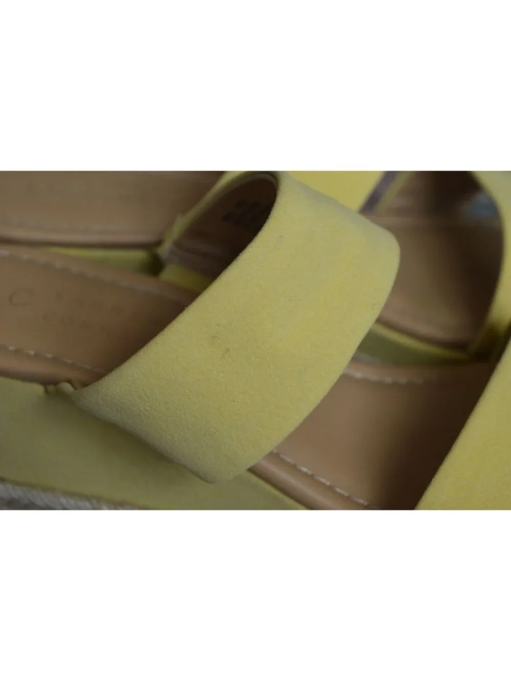 LC Lauren Conrad Mimosa Yellow Wedge Sandals Women's Size 7 Spring Summer Boho